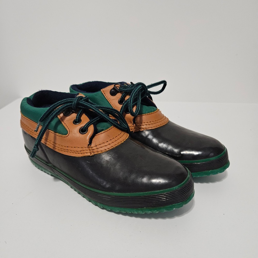Vintage 90s Duck Boots Womens 7M Short Low Waterproof Leather Insulated Winter